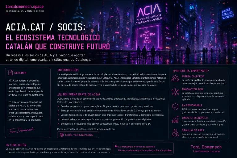 La página de socios de ACIA: una fotografía real del ecosistema catalán de inteligencia artificial