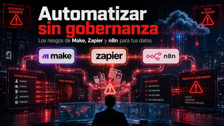 Automatizar sin gobernar: cómo Make, Zapier y n8n pueden convertirse en una amenaza para tus datos