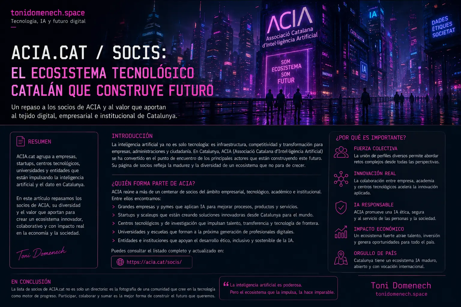 La página de socios de ACIA: una fotografía real del ecosistema catalán de inteligencia artificial