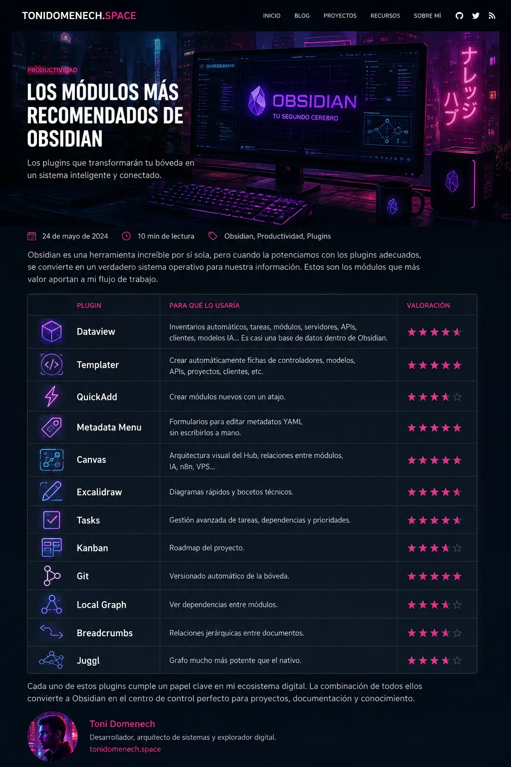 Los módulos más recomendados de Obsidian para crear un verdadero centro de operaciones